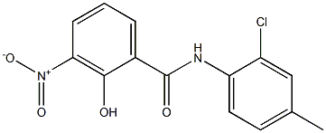 2'-CHLORO-4'-METHYL-3-NITROSALICYLANILIDE 구조식 이미지