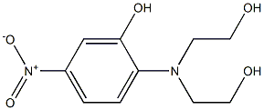 N,N-BIS(2-HYDROXYETHYL)-2-AMINO-5-NITROPHENOL Structure
