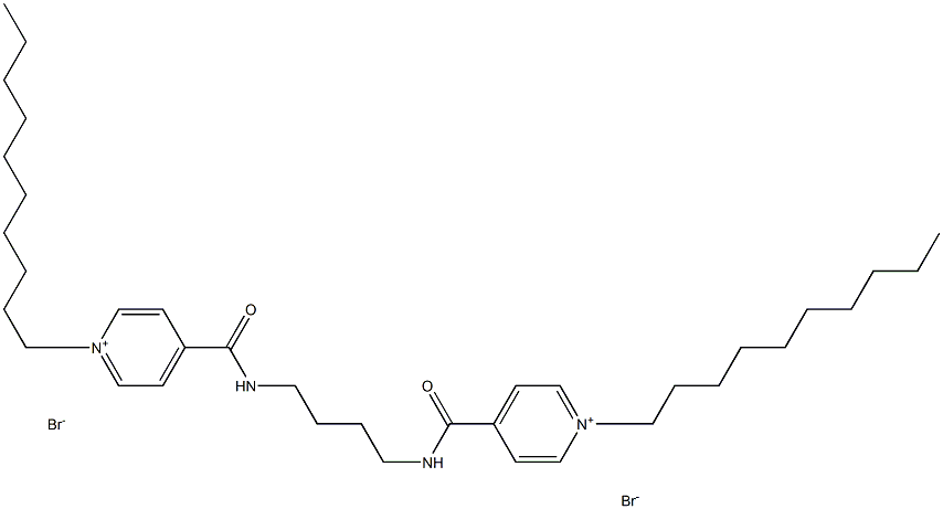N,N'-TETRAMETHYLENE-BIS(4-CARBAMOYL-1-DECYLPYRIDINIUMBROMIDE) Structure