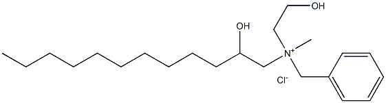 N-(2-HYDROXYETHYL)-N-(2-HYDROXYDODECYL)-N-METHYL-N-BENZYLAMMONIUMCHLORIDE Structure