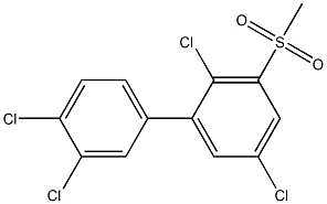 3-METHYLSULPHONYL-2,3',4',5-TETRACHLOROBIPHENYL Structure