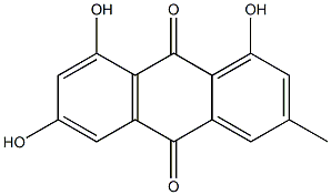 3-METHYL-1,6,8-TRIHYDROXYANTHRAQUINONE 구조식 이미지