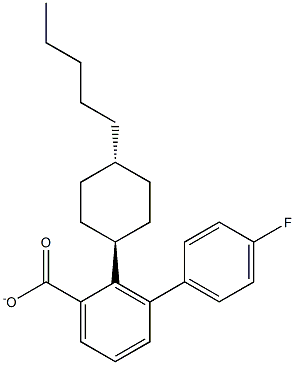 4-Fluorophenyl-4'-trans-n-pentylcyclohexylbenzoate Structure