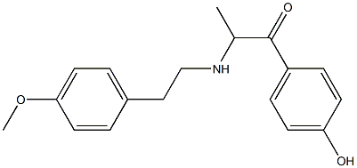 1-(4-hydroxyphenyl)-2-((2-(4-methoxyphenyl)ethyl)amino)-1-propanone 구조식 이미지