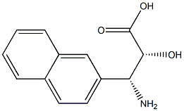 (2R,3R)-3-Amino-2-hydroxy-3-naphthalen-2-yl-propanoic acid Structure