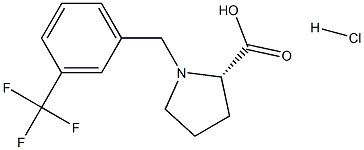 (S)-alpha-(3-trifluoromethyl-benzyl)-proline hydrochloride Structure