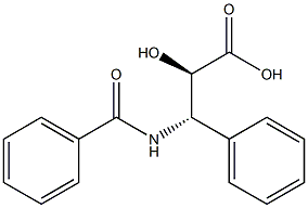 N-Benzoyl-(2R,3S)-3-amino-2-hydroxy-3-phenyl-propanoic acid 구조식 이미지