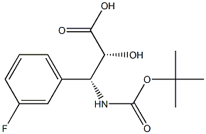 N-Boc-(2R,3R)-3-Amino-3-(3-fluoro-phenyl)-2-hydroxy-propanoic acid 구조식 이미지