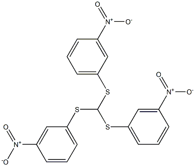 tris(3-nitrophenylthio)methane 구조식 이미지