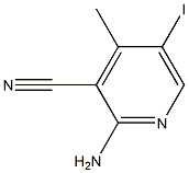 2-Amino-5-iodo-4-methylpyridine-3-carbonitrile 구조식 이미지