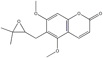 6-[(3,3-dimethyloxiran-2-yl)methyl]-5,7-dimethoxy-chromen-2-one Structure