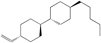 1-Pentyl- trans -4-(trans-4-vinylcyclohexyl) Cyclohexane 구조식 이미지