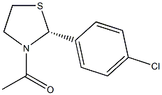 (2R,4R)-3-Acetyl-2-(4-chloro-phenyl)-thiazolidine- 구조식 이미지