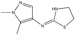 2-(1,5-Dimethyl-1H-pyrazol-4-ylimino)-thiazolidin- 구조식 이미지