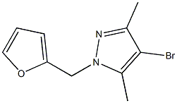 5-(4-Bromo-3,5-dimethyl-pyrazol-1-ylmethyl)-furan- 구조식 이미지