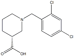 (3R)-1-(2,4-dichlorobenzyl)piperidine-3-carboxylic acid Structure