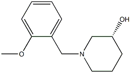 (3R)-1-(2-methoxybenzyl)piperidin-3-ol Structure