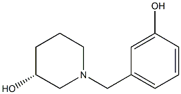 (3R)-1-(3-hydroxybenzyl)piperidin-3-ol 구조식 이미지