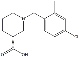(3R)-1-(4-chloro-2-methylbenzyl)piperidine-3-carboxylic acid Structure