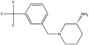 (3R)-1-[3-(trifluoromethyl)benzyl]piperidin-3-amine Structure