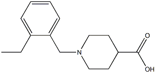 1-(2-ethylbenzyl)piperidine-4-carboxylic acid 구조식 이미지