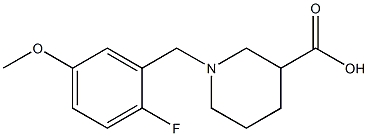 1-(2-fluoro-5-methoxybenzyl)piperidine-3-carboxylic acid Structure