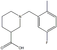 1-(5-fluoro-2-methylbenzyl)piperidine-3-carboxylic acid Structure