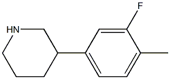 3-(3-fluoro-4-methylphenyl)piperidine 구조식 이미지