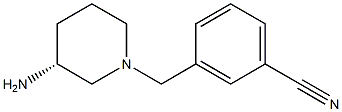 3-{[(3R)-3-aminopiperidin-1-yl]methyl}benzonitrile 구조식 이미지