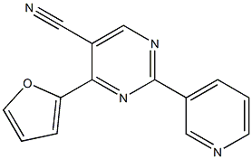 4-furan-2-yl-2-pyridin-3-ylpyrimidine-5-carbonitrile 구조식 이미지
