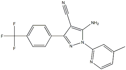 5-amino-3-[4-(trifluoromethyl)phenyl]-1-(4-methylpyridin-2-yl)-1H-pyrazole-4-carbonitrile 구조식 이미지