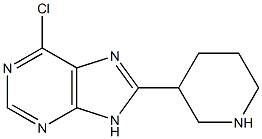 6-chloro-8-piperidin-3-yl-9H-purine 구조식 이미지