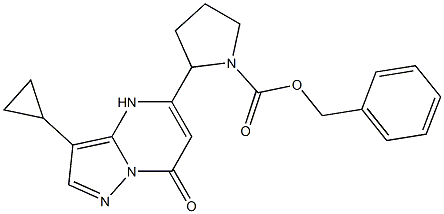 benzyl 2-(3-cyclopropyl-7-oxo-4,7-dihydropyrazolo[1,5-a]pyrimidin-5-yl)pyrrolidine-1-carboxylate Structure