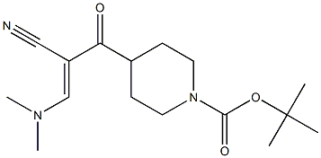 tert-butyl 4-[(2E)-2-cyano-3-(dimethylamino)prop-2-enoyl]piperidine-1-carboxylate 구조식 이미지