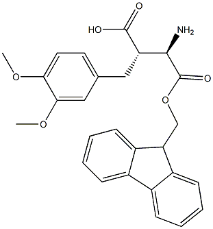 (R,S)-Fmoc-3-amino-2-(3,4-dimethoxy-benzyl)-propionic acid 구조식 이미지