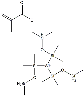 3-METHACRYLOXYMETHYLTRIS(TRIMETHYLSILOXY)SILANE 구조식 이미지