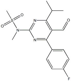 4-(4-FLUOROPHENYL)-6-ISOPROPYL-2-(N-METHYL-N-METHYLSULFONYLAMINO)-5-PYRIMIDINECARBARDEHYDE 구조식 이미지