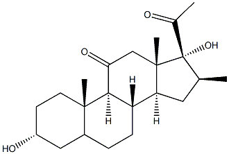 3A,17A-DIHYDROXY-16B-METHYLPREGNANE-11,20-DIONE Structure
