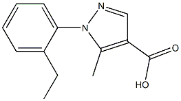 1-(2-Ethyl-phenyl)-5-methyl-1H-pyrazole-4-carboxylic	acid Structure