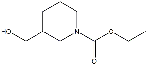 N-ethoxycarbonyl-3-piperidinemethanol 구조식 이미지