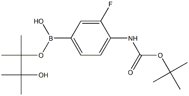 4-(tert-Butoxycarbonylamino)-3-fluorophenylboronic acid, pinacol ester 구조식 이미지