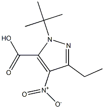 1-(1,1-DIMETHYLETHYL)-3-ETHYL-4-NITRO-1H-PYRAZOLE-5-CARBOXYLICACID 구조식 이미지