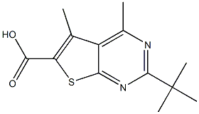 2-TERT-BUTYL-4,5-DIMETHYLTHIENO[2,3-D]PYRIMIDINE-6-CARBOXYLIC ACID 구조식 이미지