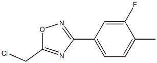 5-(CHLOROMETHYL)-3-(3-FLUORO-4-METHYLPHENYL)-1,2,4-OXADIAZOLE Structure