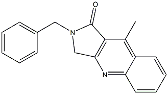 2-BENZYL-9-METHYL-2,3-DIHYDRO-1H-PYRROLO[3,4-B]QUINOLIN-1-ONE 구조식 이미지