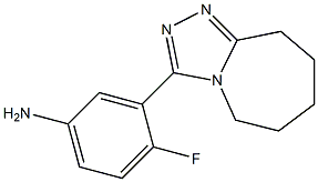 4-FLUORO-3-(6,7,8,9-TETRAHYDRO-5H-[1,2,4]TRIAZOLO[4,3-A]AZEPIN-3-YL)ANILINE 구조식 이미지