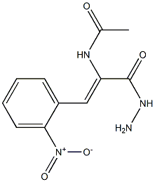 N-[1-(HYDRAZINOCARBONYL)-2-(2-NITROPHENYL)VINYL]ACETAMIDE Structure