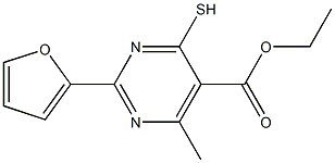 ETHYL 2-(2-FURYL)-4-MERCAPTO-6-METHYLPYRIMIDINE-5-CARBOXYLATE Structure