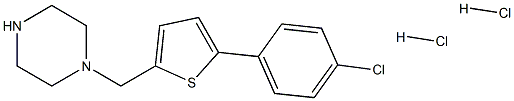 1-{[5-(4-CHLOROPHENYL)THIEN-2-YL]METHYL}PIPERAZINE DIHYDROCHLORIDE Structure