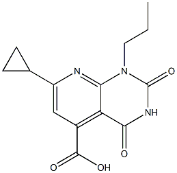 7-CYCLOPROPYL-2,4-DIOXO-1-PROPYL-1,2,3,4-TETRAHYDROPYRIDO[2,3-D]PYRIMIDINE-5-CARBOXYLIC ACID Structure